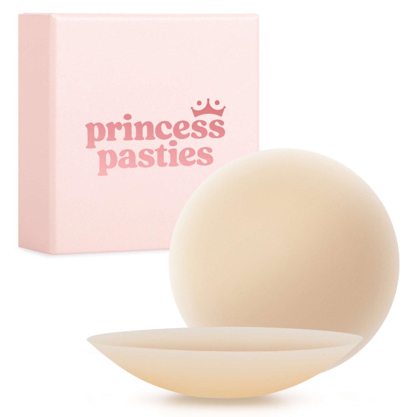 Photo of all four Princess Pasties shades, Cream, Tan, Honey and Mocha